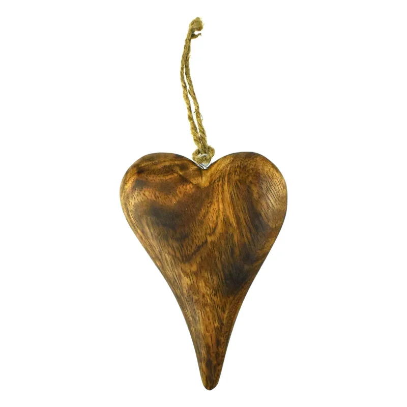 wooden 3d christmas heart ornament 5 75