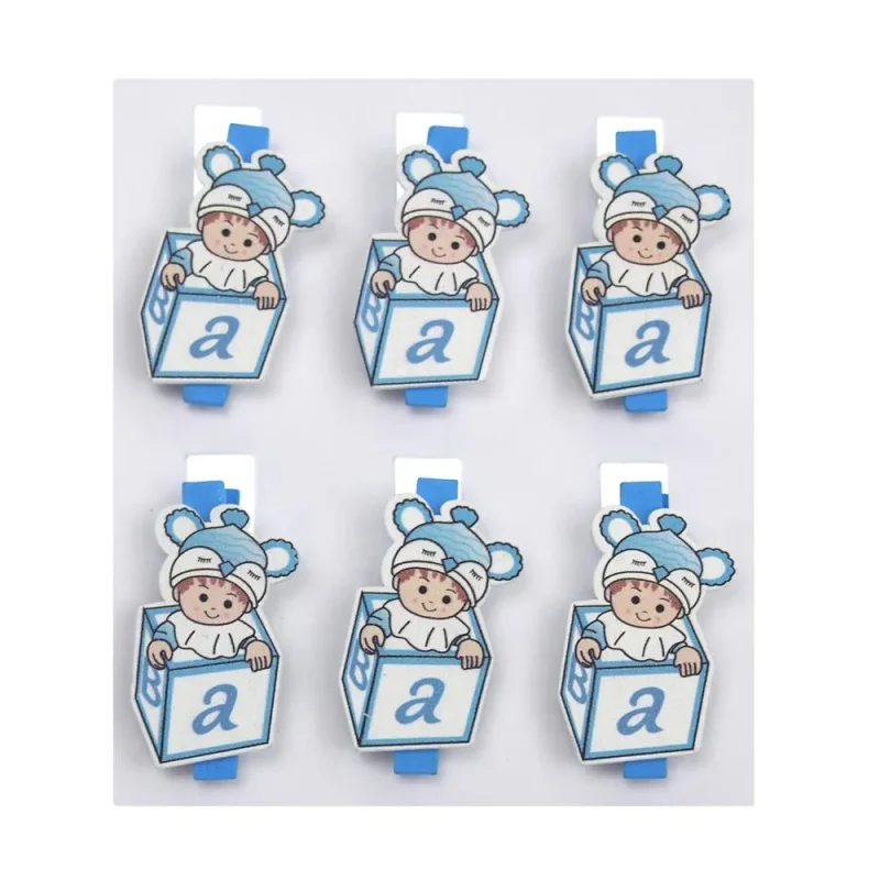 wooden abc clothespins 2 baby favors 6 pack