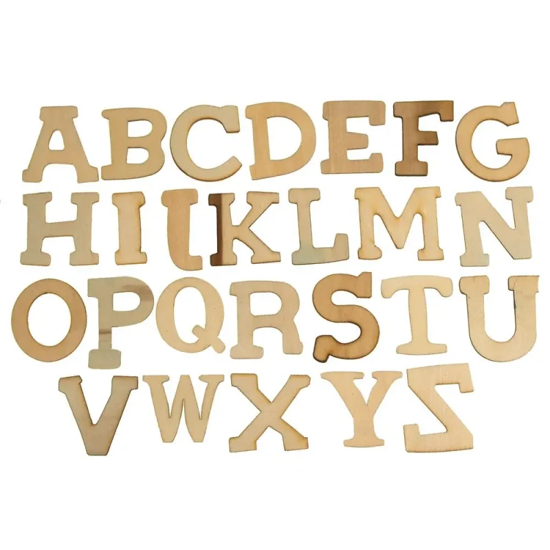 wooden alphabet letters natural 26 piece 1 3 4 inch