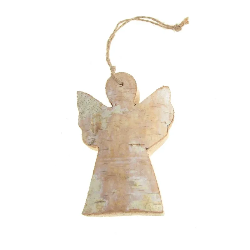 wooden angel birch christmas ornament 4 inch natural