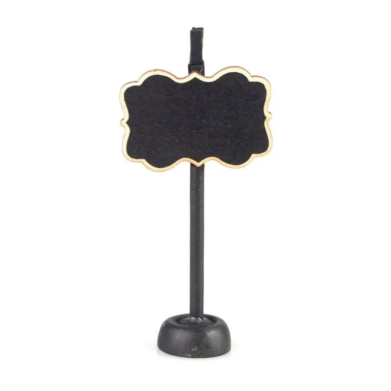 wooden chalkboard card holder 4 5 bracket natural border