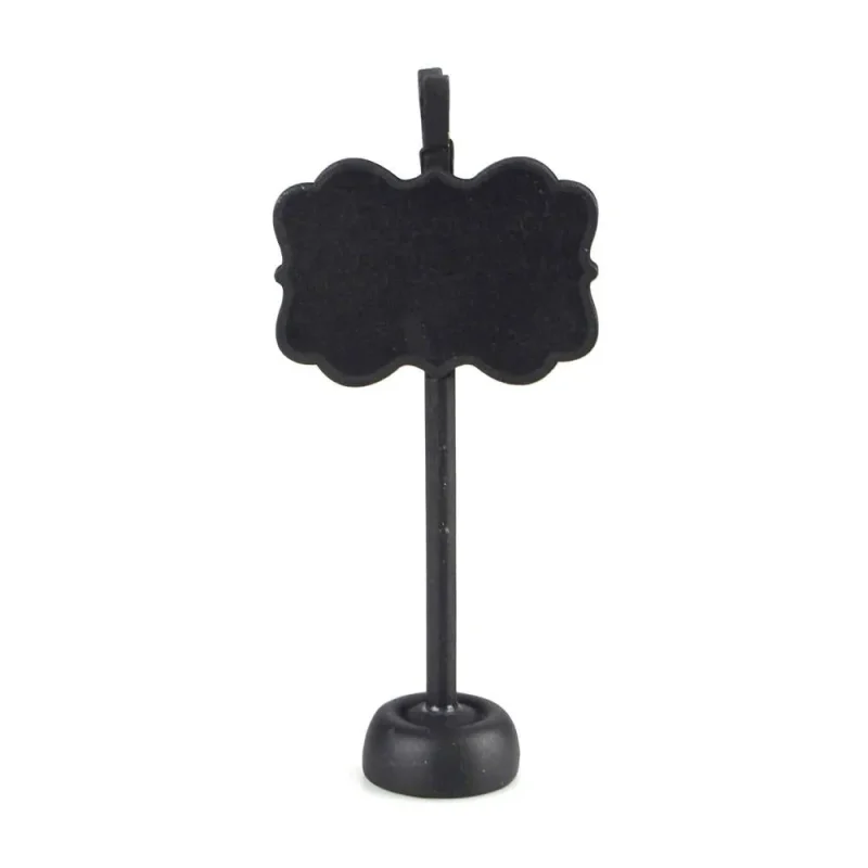 wooden chalkboard card holder 4 5 inch bracket black