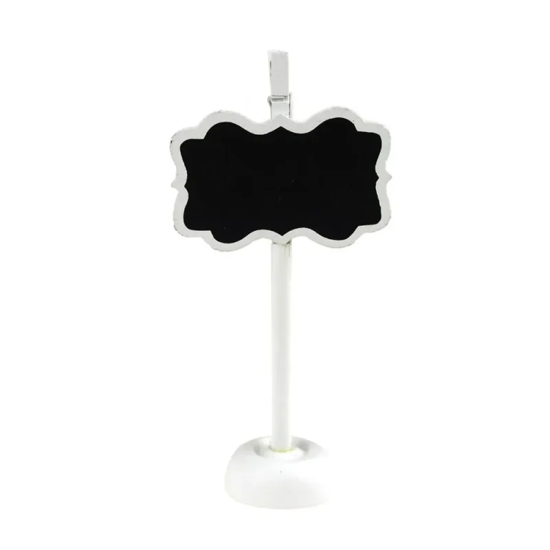 wooden chalkboard card holder 4 5 white border bracket