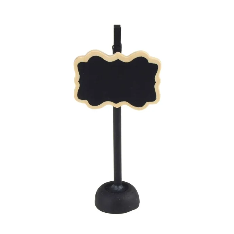 wooden chalkboard card stand 4 5 black border bracket