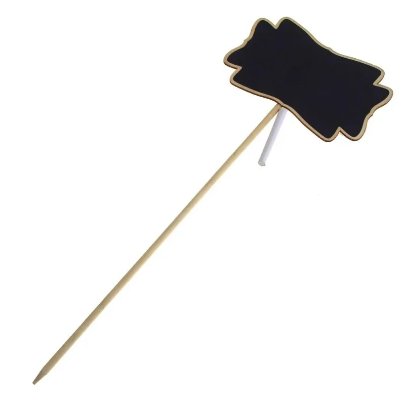 wooden chalkboard stake with border bracket 18 inch