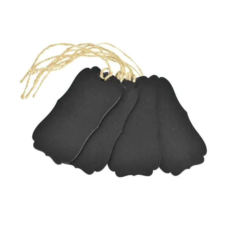 wooden chalkboard tags scalloped edge 4 pack 3 5 inches