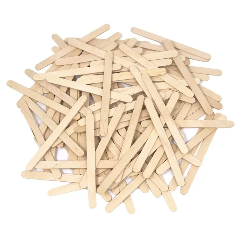 wooden craft sticks natural 4 5 inch 100 pack