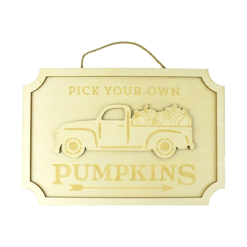 wooden diy pumpkin pick sign 8