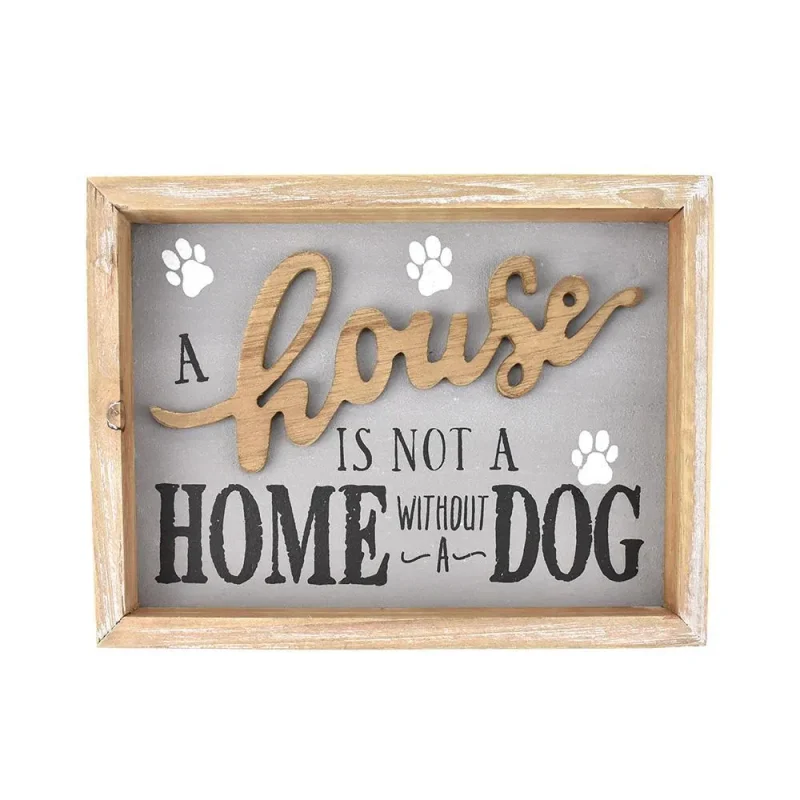 wooden dog lover s message frame 9 5 inch