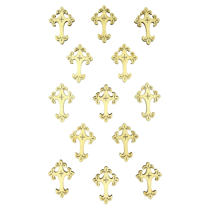 wooden filigree cross stickers 1 1 4 13 pack