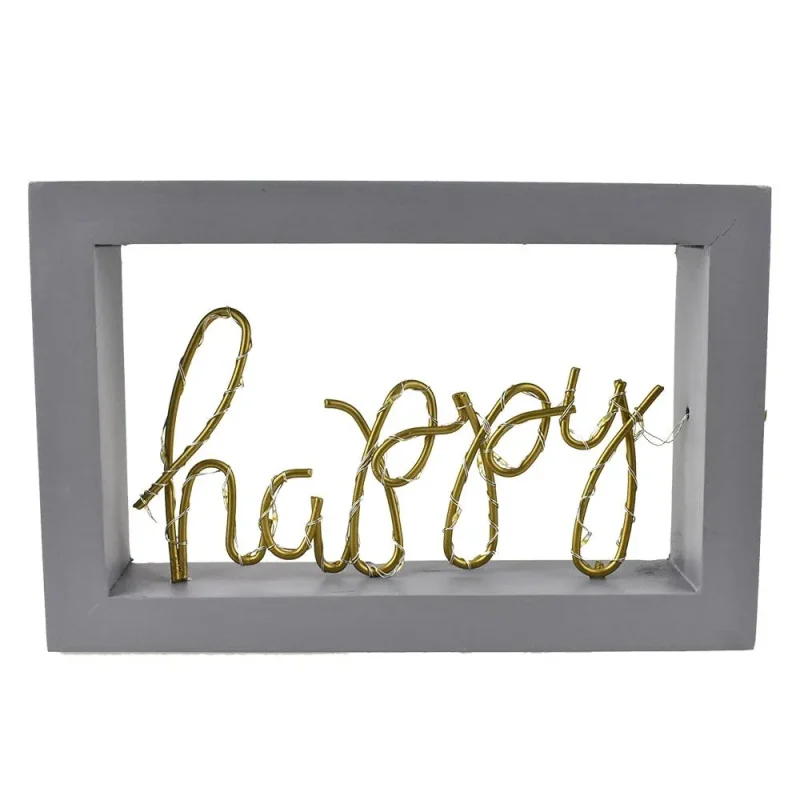 wooden happy led light up picture frame 9