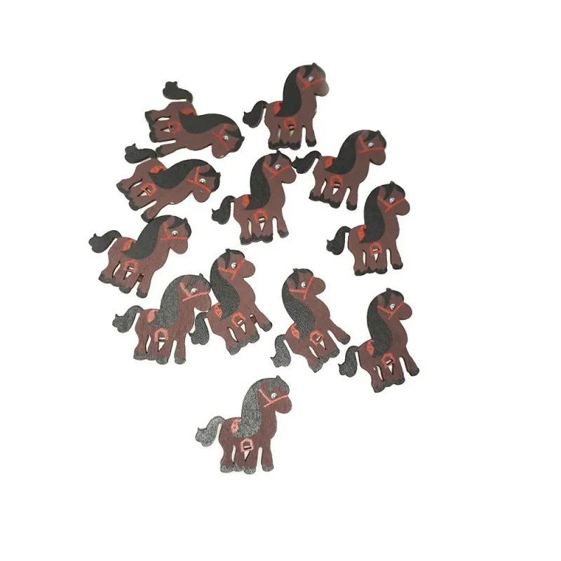 wooden horse favors 1 1 2 inch brown 100 pack