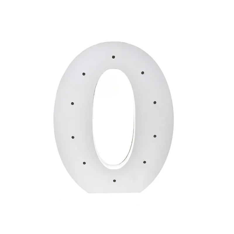 wooden led standing numbers 11 5 inch white