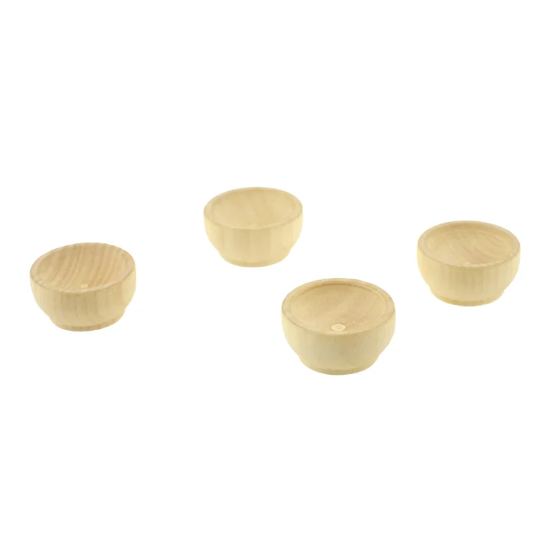 wooden miniature routered base bowls 1 1 8 inch set of 4