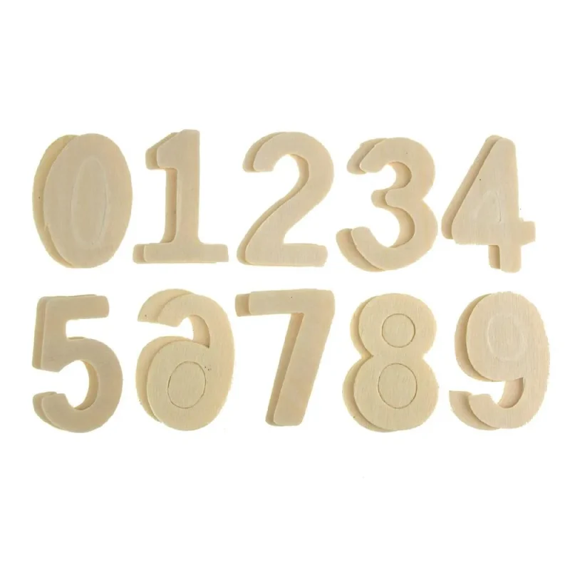 wooden numbers set 1 5 inch 20 piece natural