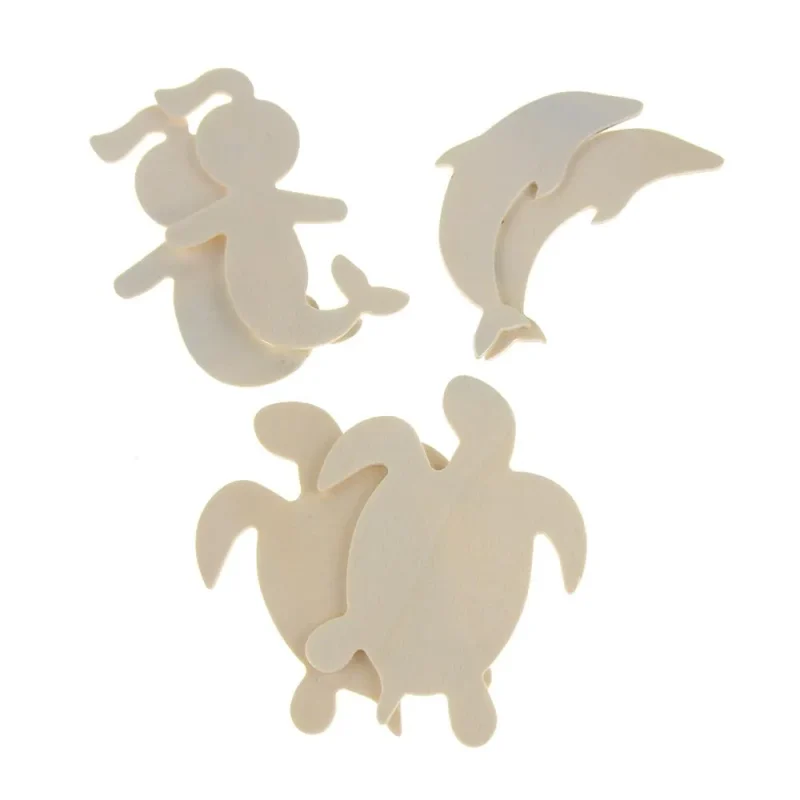 wooden ocean cut outs ivory 4 inch 6 pack