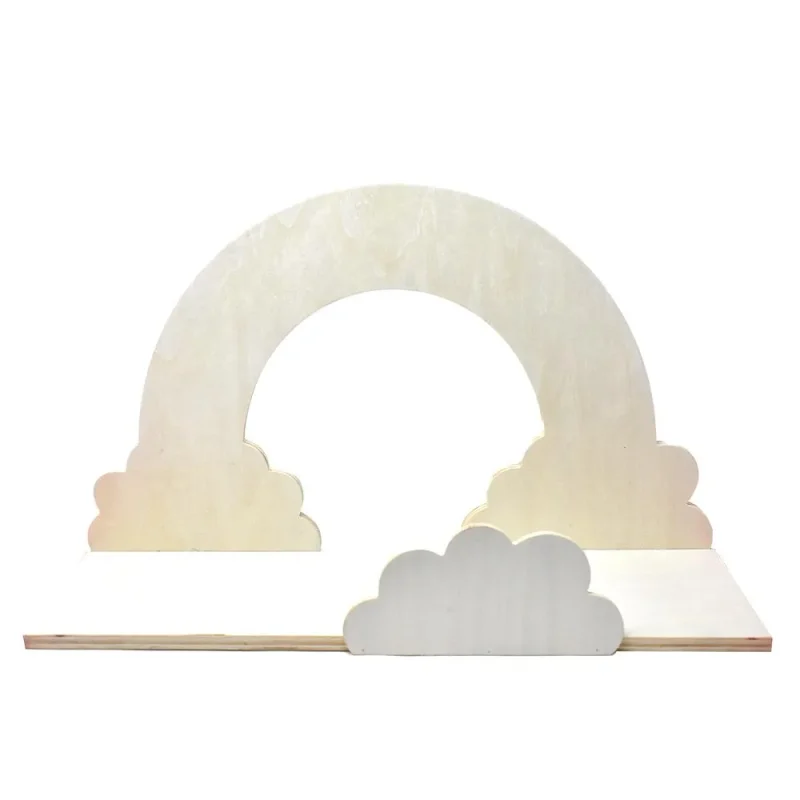 wooden rainbow shelf natural 18 inch diy hanging decor