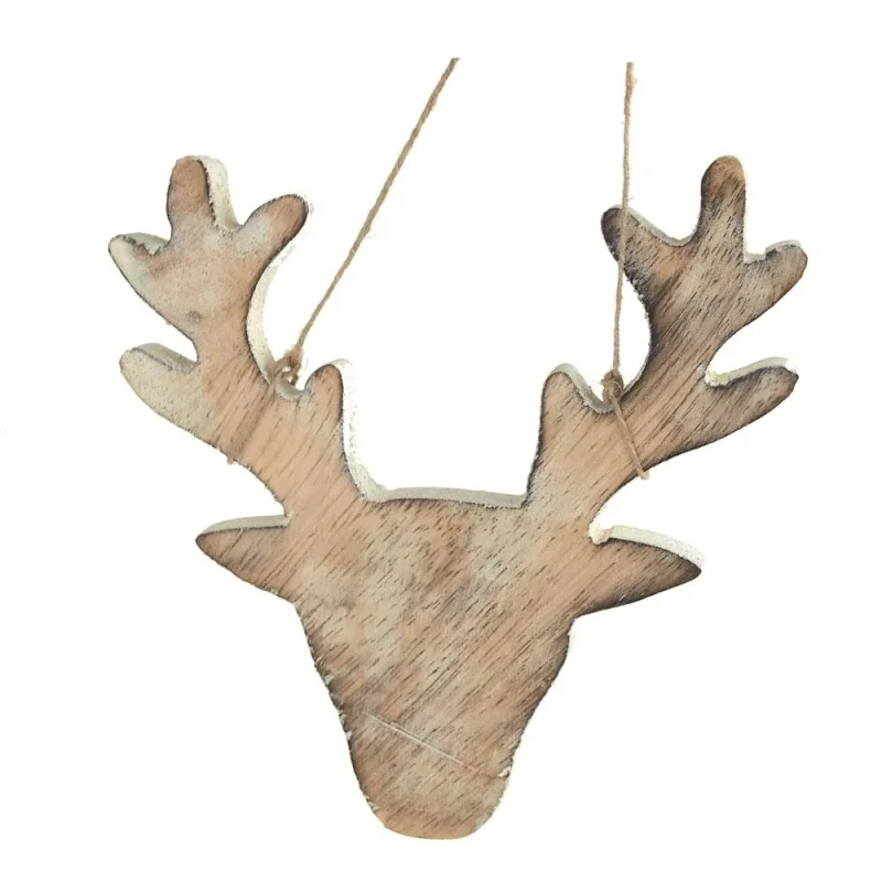 wooden reindeer head christmas ornament 5