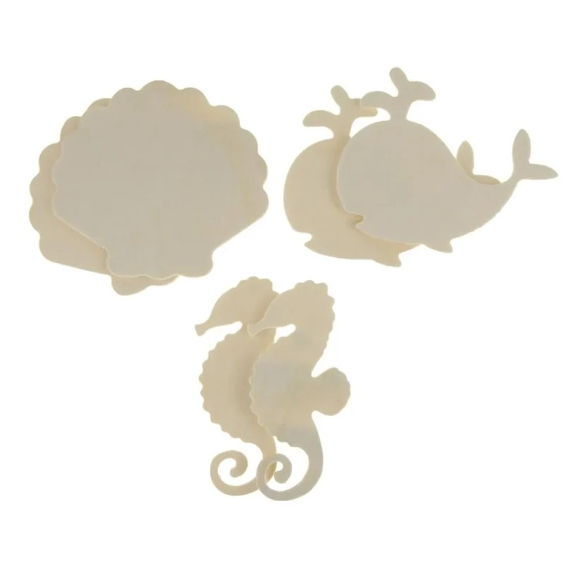 wooden sea life cutouts ivory 4 x 6 pack