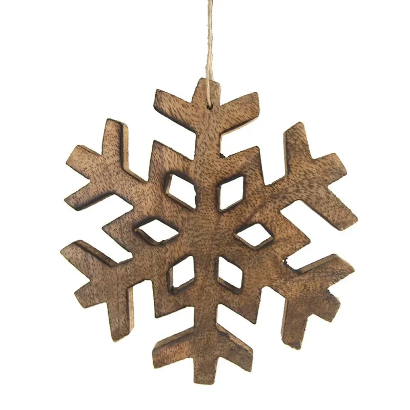 wooden snowflake ornament 5 christmas decor