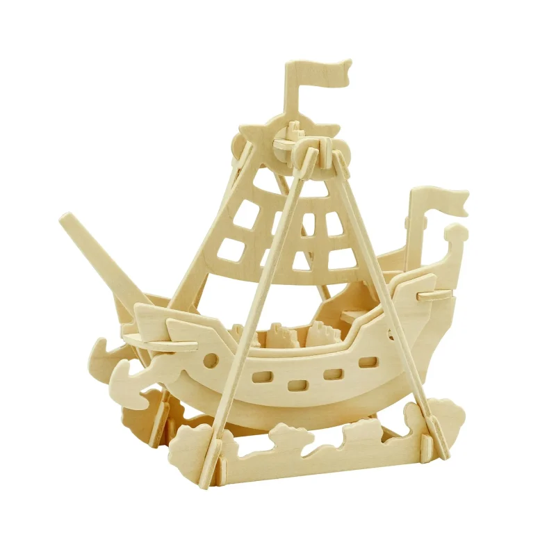 wooden swing boat 3d puzzle 6 75 inch