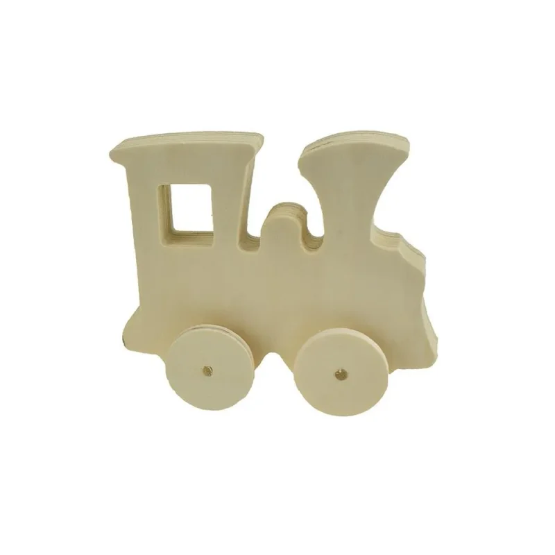 wooden train with wheels 3 9 16 inch