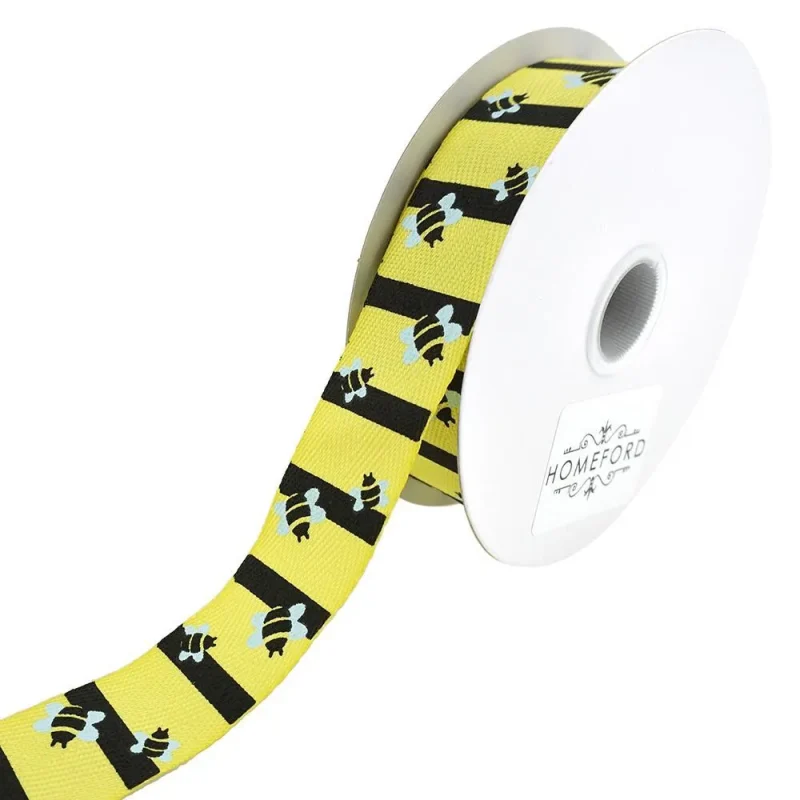 yellow bumblebee striped grosgrain ribbon 7 8 x 10 yards