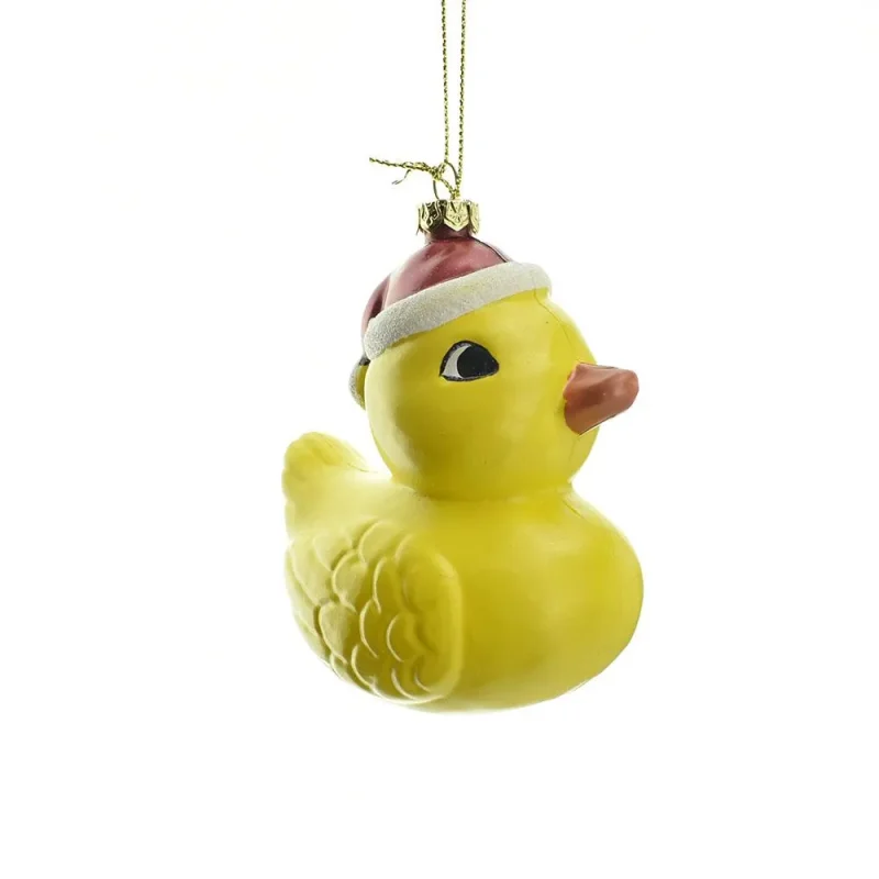 yellow duckling christmas ornament 4 5 inch plastic