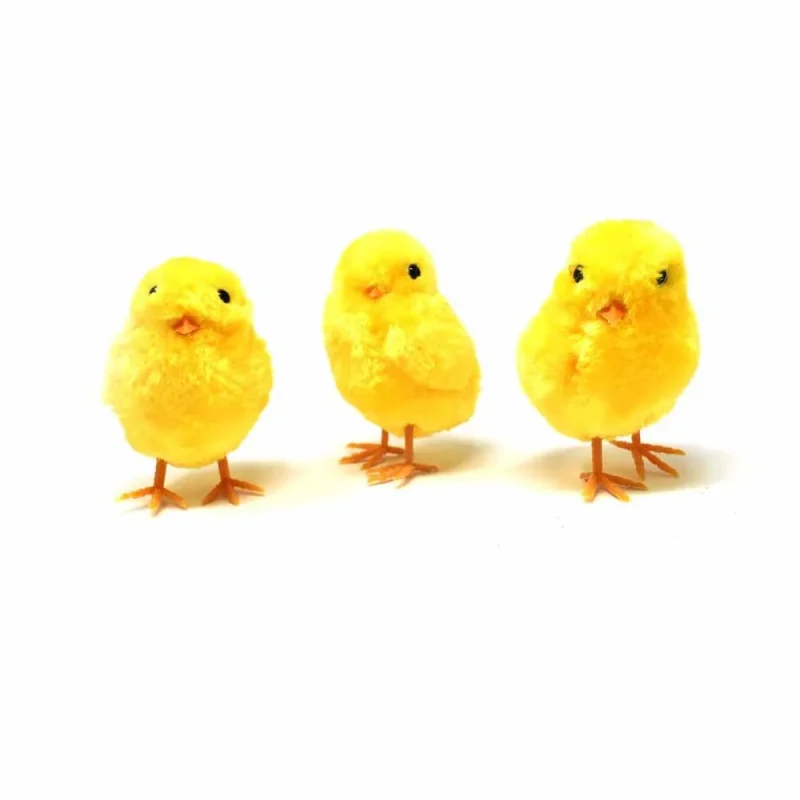 yellow fuzzy chick set 3 piece 3 5 inch