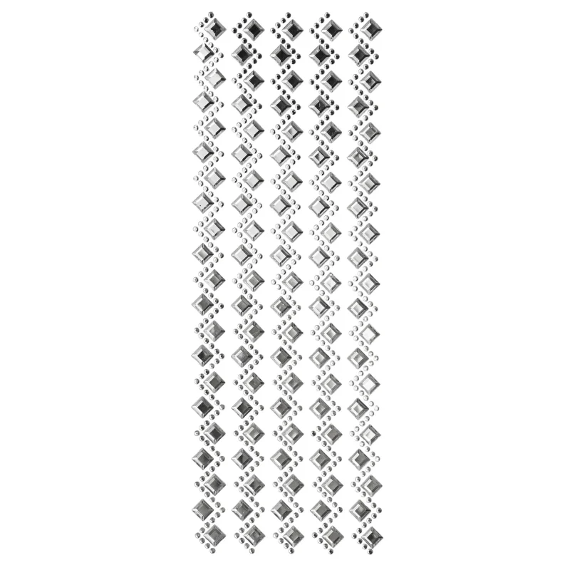 zig zag diamond gemstone stickers 5 pack 10 375 inch silver